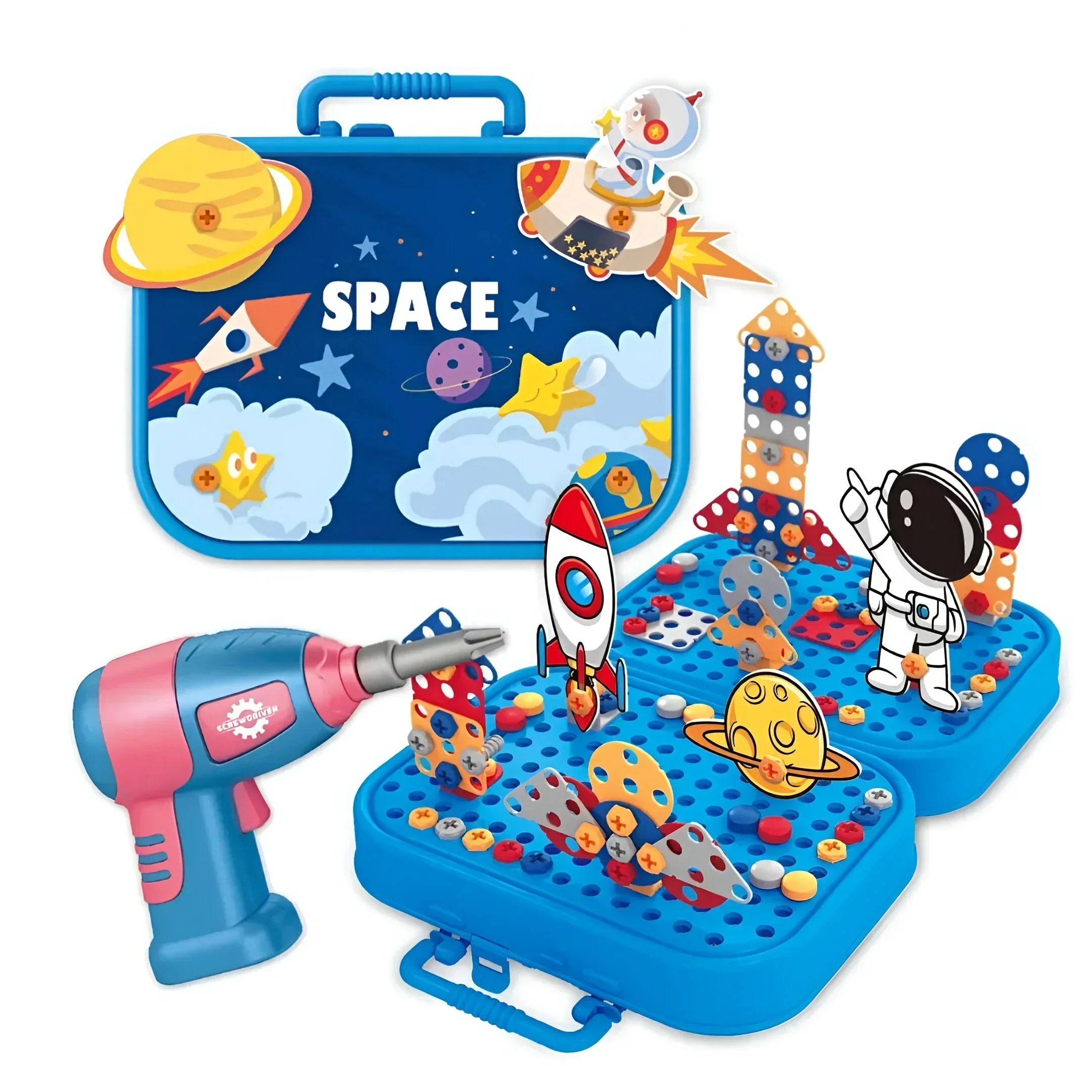 Children's Tool Set Montessori Toy Building Kit Educational Pretend Play Toolbox For Toddlers Fine Motor Skills Development | Thomler