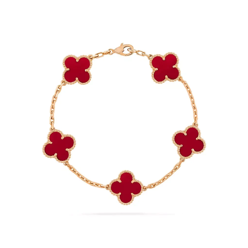 Chain Bracelet with Beaded Accents – Adjustable 7.9" Gold-Tone Link Band for Women – Everyday Wear & Layering Jewelry | Thomler