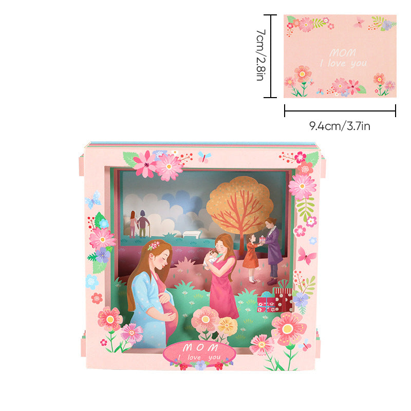Popup Flower Greeting Card with 3D Laser-Cut Design for Mom, Grandma & Special Occasions | Thomler