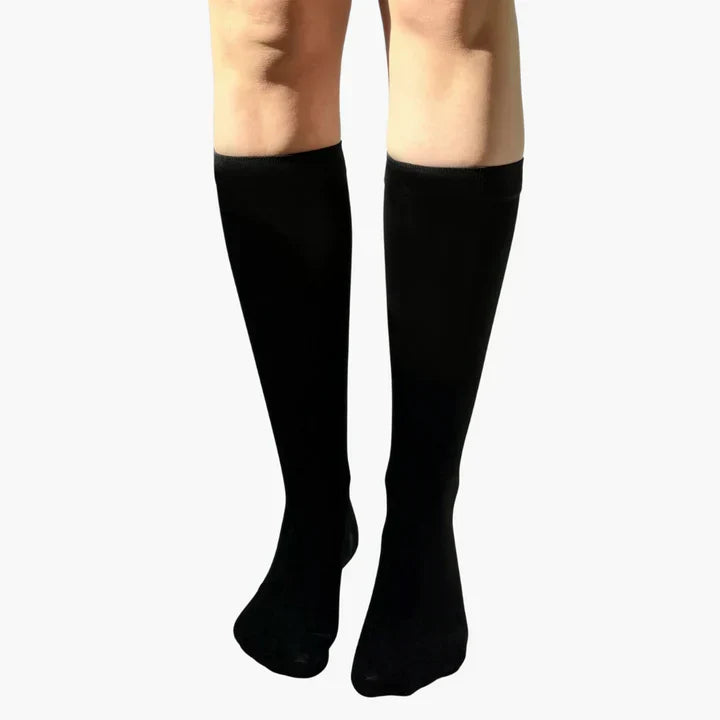Graduated Compression Socks with Elastic Band for Swelling Relief & Circulation Support – Seamless Knee-High Design for Women & Men, Sizes | Thomler