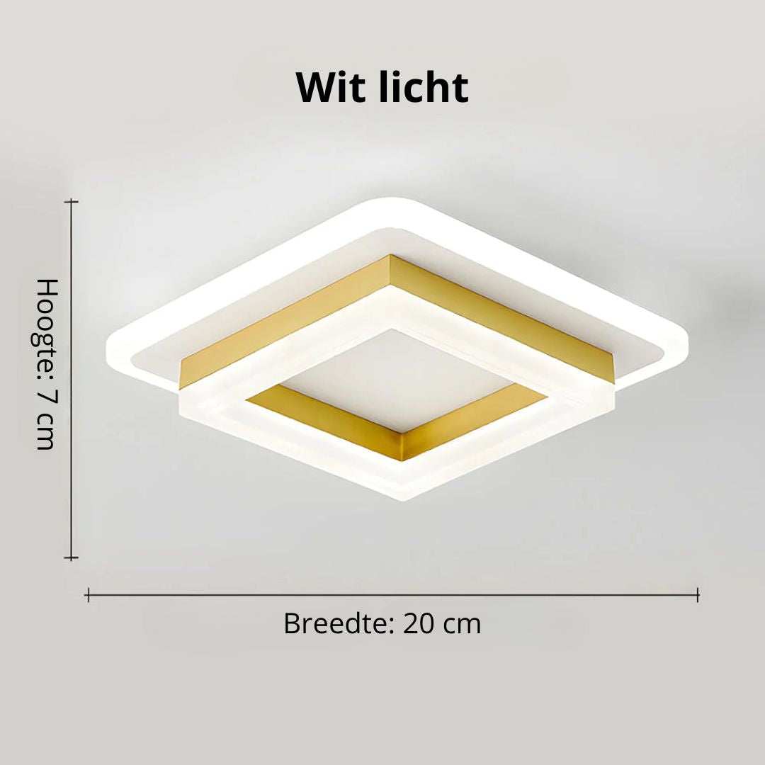 Ceiling Light LED 1920 Lumen Black White Bedroom Hallway Modern Geometric Flush Mount Living Room Lighting | Thomler