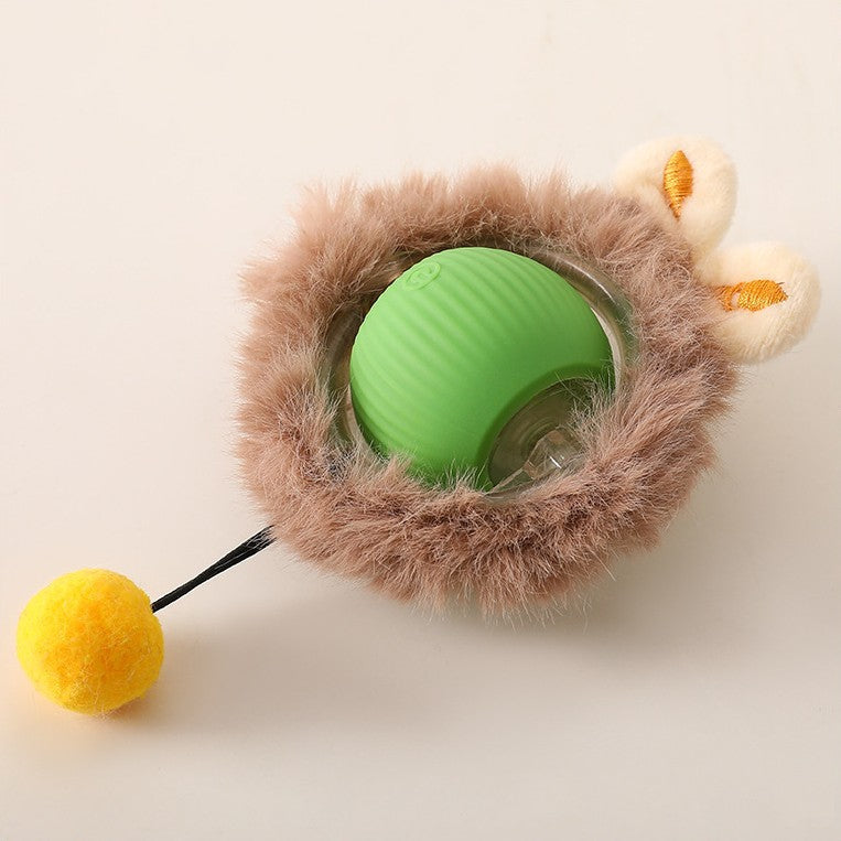 Self-Rolling Interactive Cat Toy with Wiggling Tail – USB Rechargeable Motion Toy for Indoor Cats | Thomler