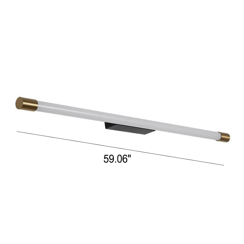 Wall Lamp Aluminium LED 150.0 cm Black Gold Bathroom Mirror Linear Lighting Fixture | Thomler