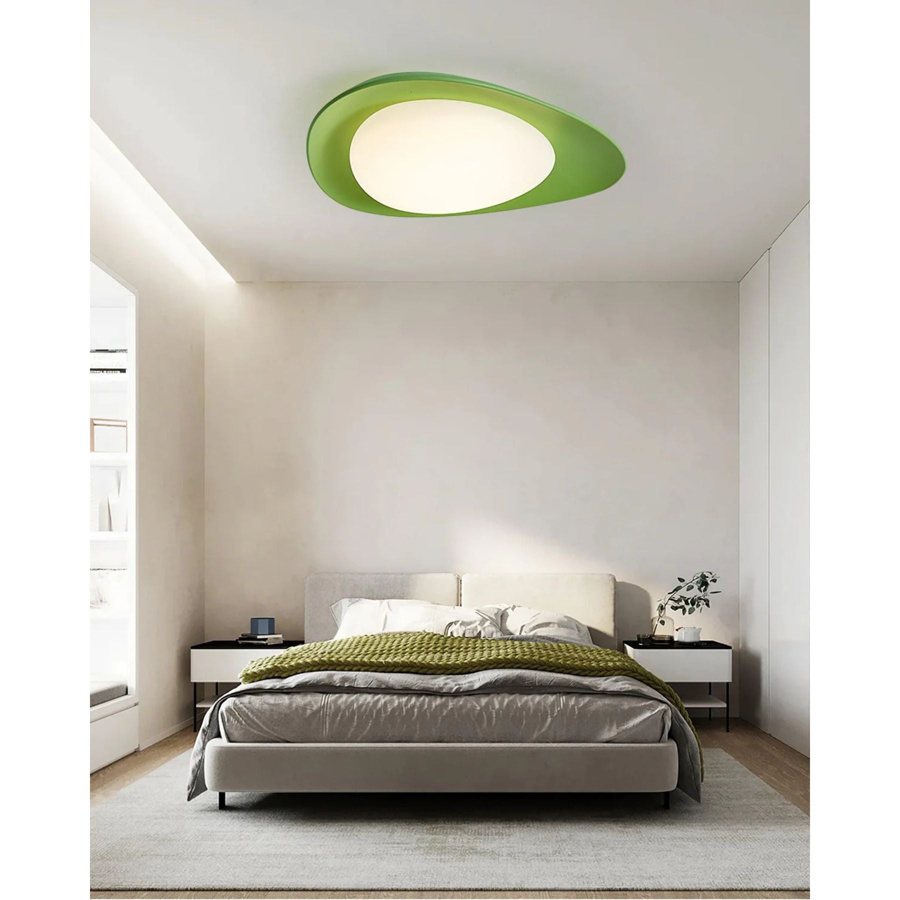 Ceiling Light Resin Leaf Shape 40.0 cm Green Living Room Bedroom Dining Room Adjustable LED Lighting | Thomler