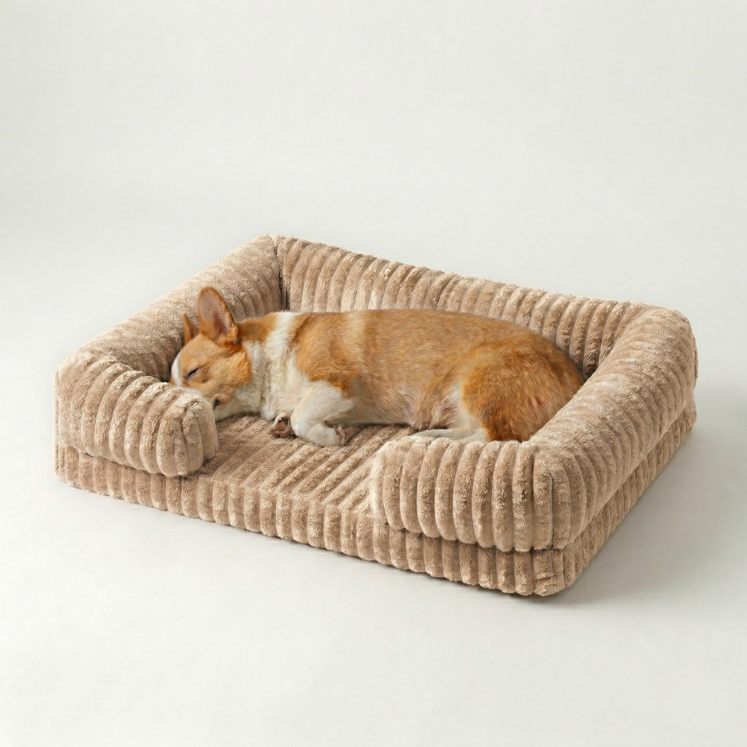 Orthopedic Dog Couch Bed with Bolster Sides – Memory Foam Pet Sofa for Small, Medium & Large Dogs | Thomler