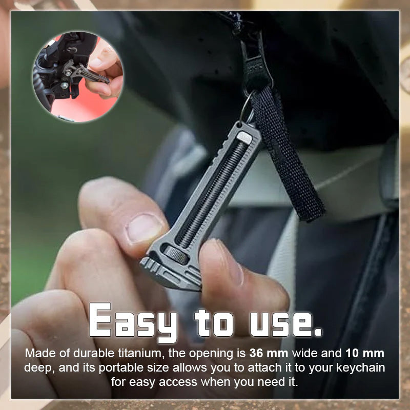 Compact Adjustable Wrench with Bottle Opener & Measurement Tool for Everyday Repairs, Home DIY, Camping & Outdoor Use – Zinc Aluminum | Thomler