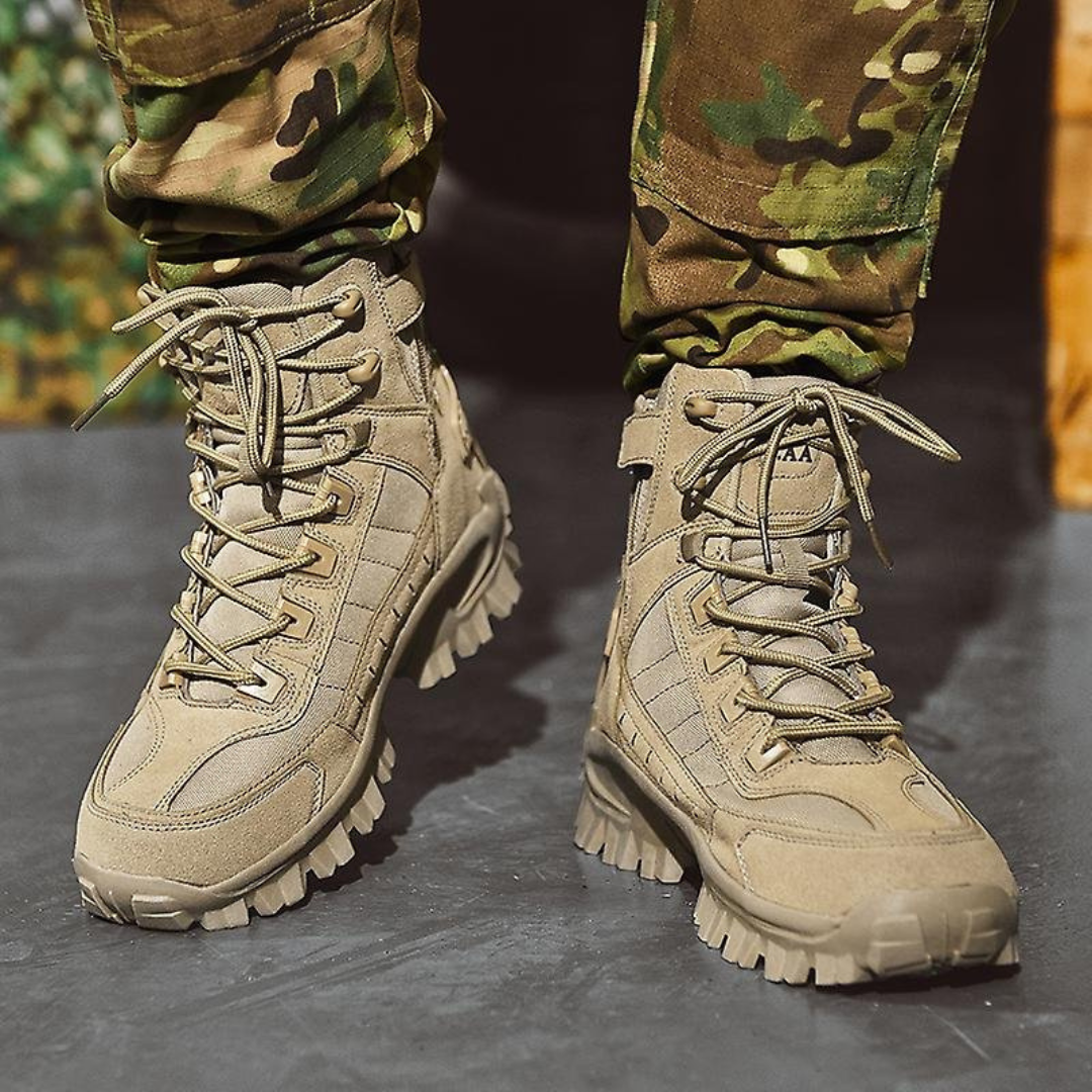 Men's Insulated Winter Tactical Boots with Non-Slip Sole for Hiking & Work – High Ankle Lace-Up Outdoor Combat Boots for Cold Weather | Thomler