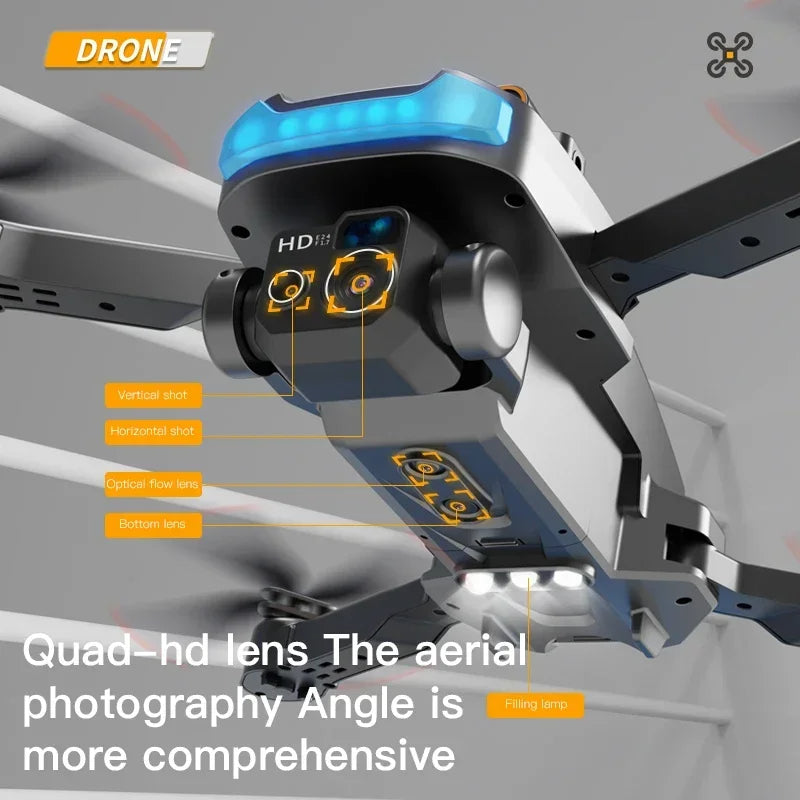 8K Dual Camera Foldable Drone with Electronic Stabilization for Aerial Photography & Video | Thomler