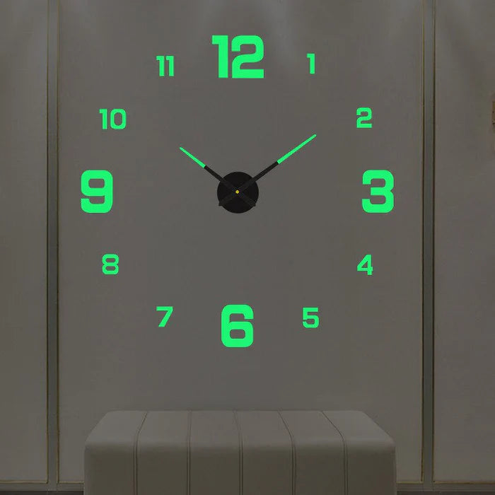 Wall Clock Acrylic 90.0 cm Red Modern Living Room Silent Decorative Art Timepiece | Thomler