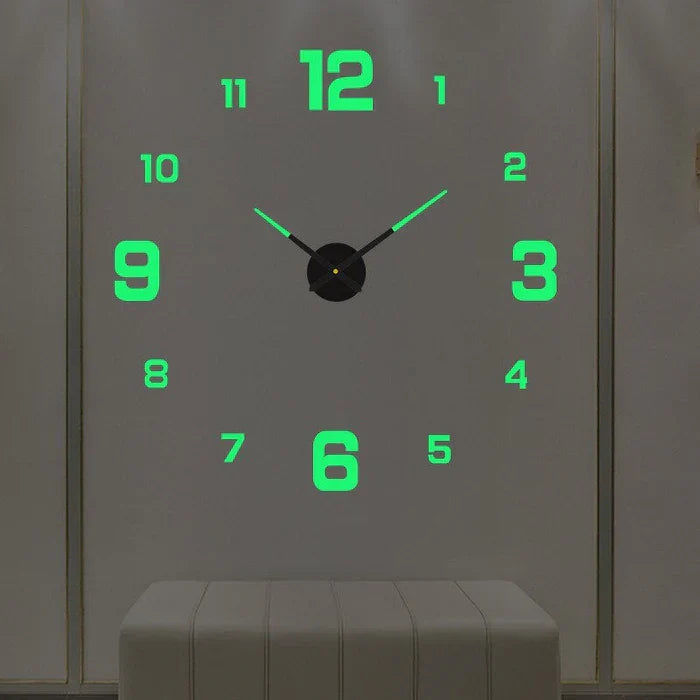 DIY Wall Clock Kit Large Modern Customizable Decorative Clock for Living Room Bedroom Black Silver Gold Red Glow in the Dark | Thomler