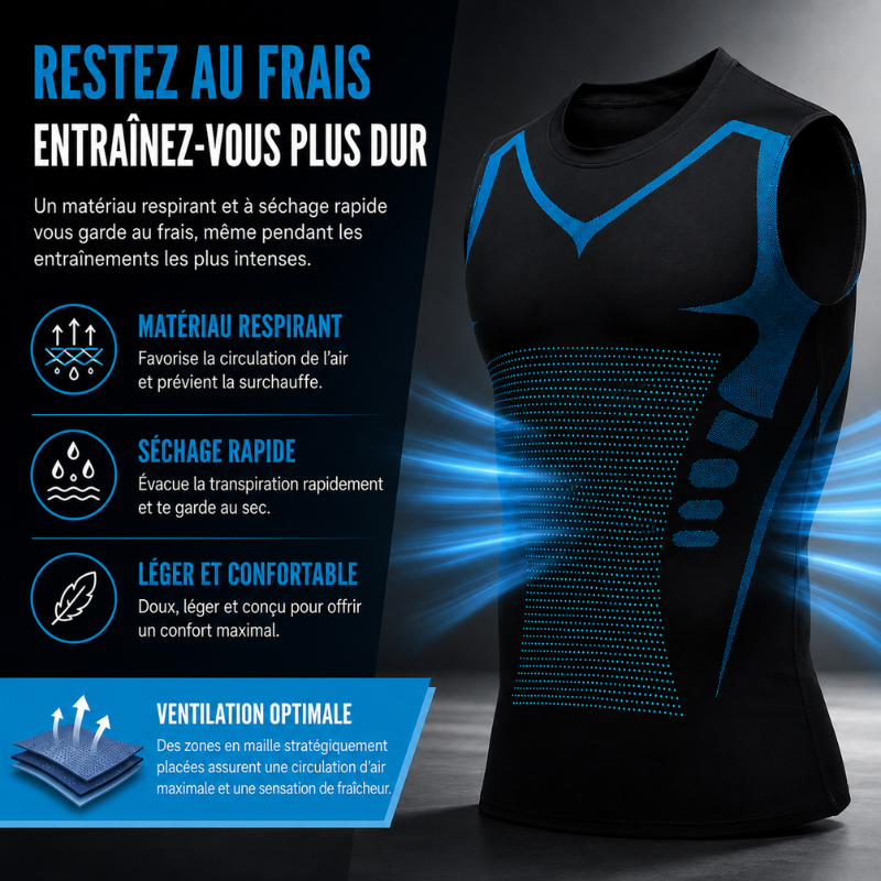 Compression Tank Top with Posture Support for Men & Women – Breathable Body Shaping Undershirt | Thomler