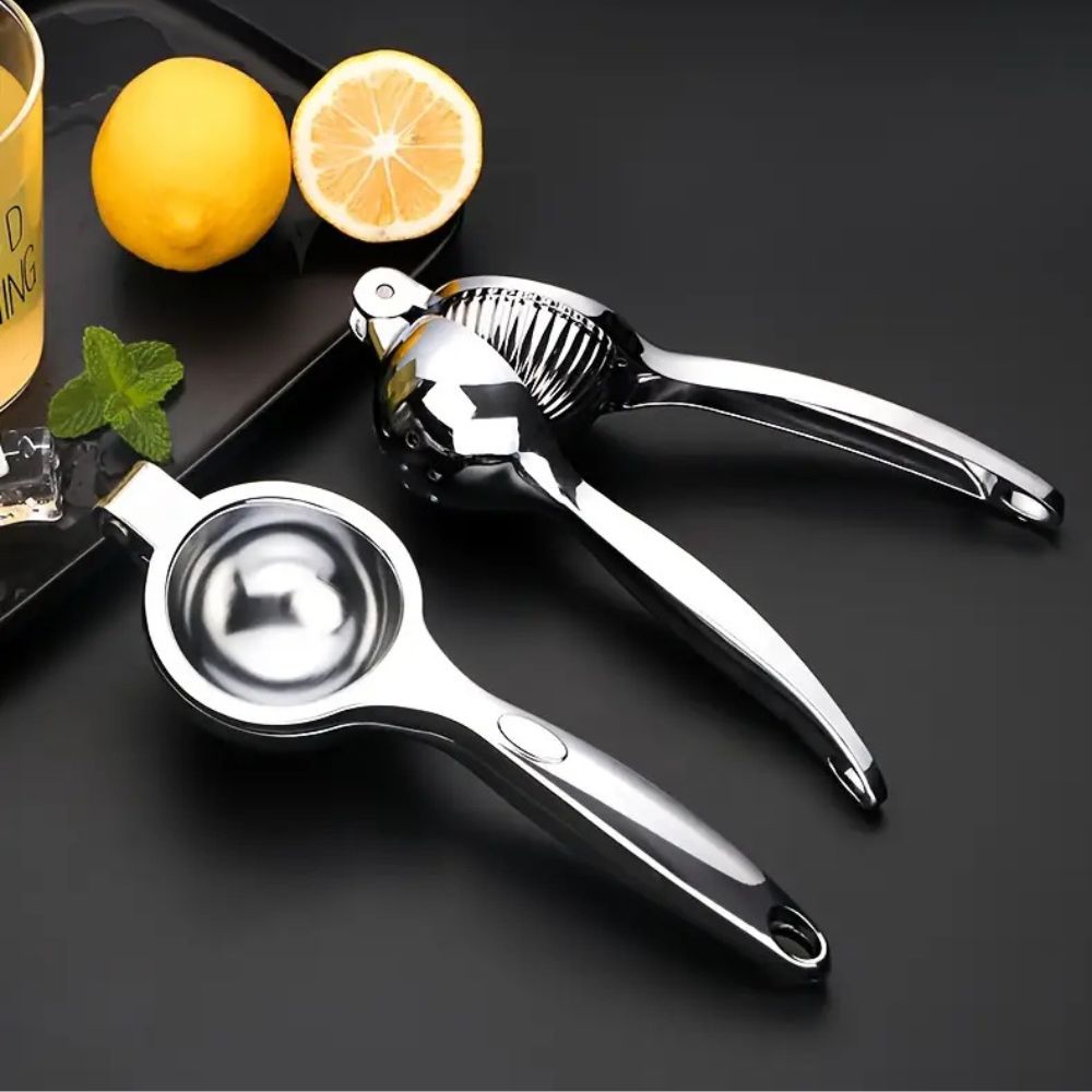 Citrus Juicer Stainless Steel 22.0 cm Silver Manual Lemon Lime Kitchen Press Squeezer Ergonomic Handheld Tool | Thomler