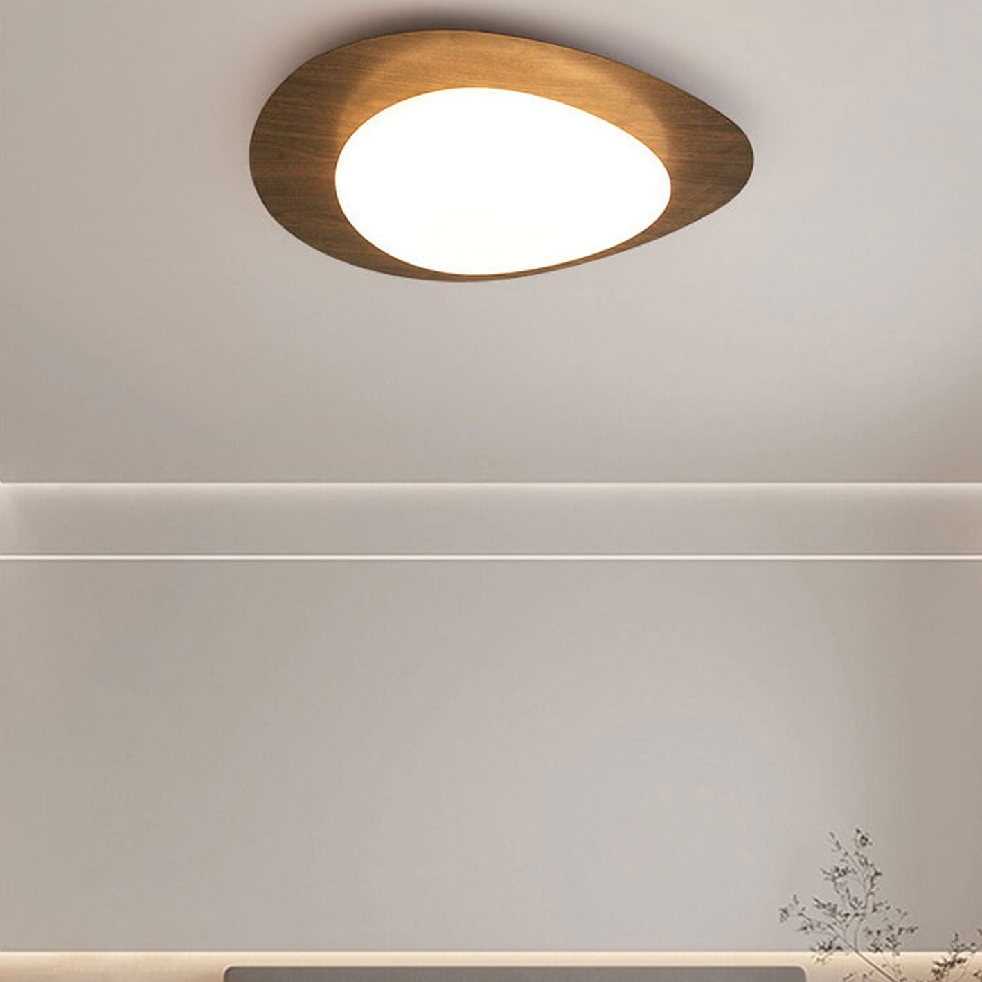 Flush Mount Ceiling Light Iron Acrylic 15.4 in Small Hallway Living Room Bedroom Adjustable LED Lighting | Thomler