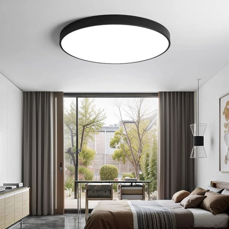 Round LED Ceiling Light Fixture Dimmable Modern Flush Mount for Living Room Bedroom Hallway Energy Efficient Lighting | Thomler