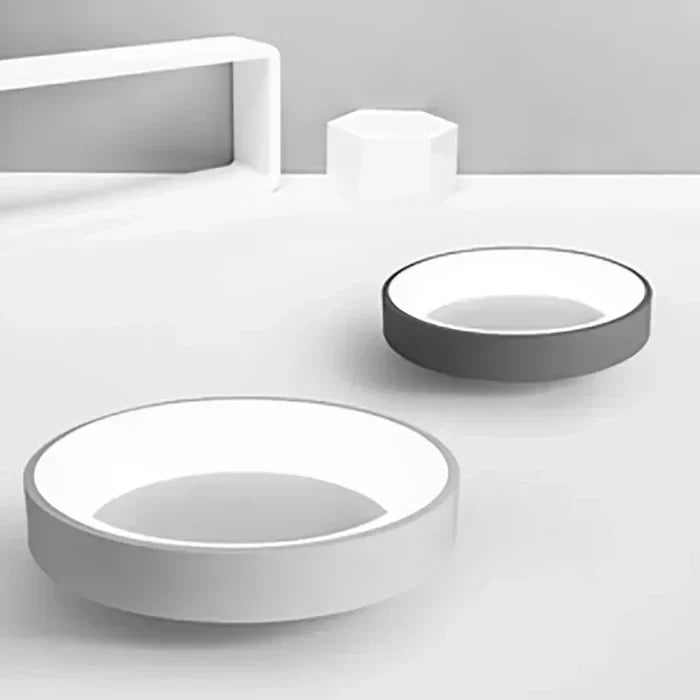 Round LED Flush Mount Ceiling Light | Modern Minimalist Design in White or Gray | 12 to 24 Inch Diameter | Energy-Efficient for Bedroom | Thomler