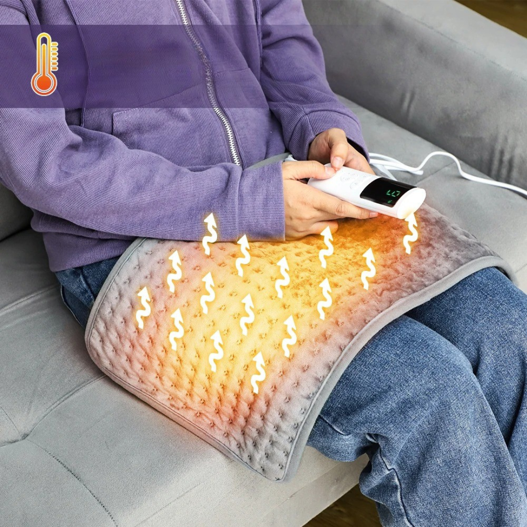 Electric Heating Pad 24×12 in with 9 Heat Settings & Auto-Shutoff Timer for Back, Neck, Shoulders, Legs | Microplush Comfort Wrap for Cold | Thomler