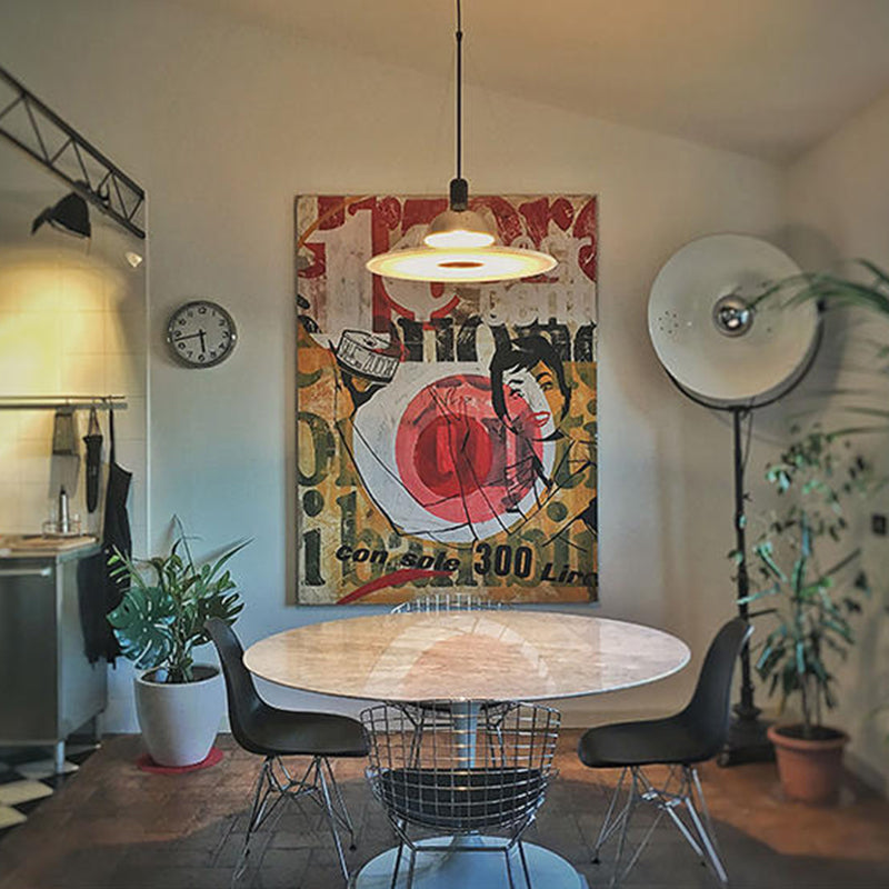 Contemporary Bell-Shaped Glass Pendant Light with Metal Canopy for Kitchen Island & Dining Room | Thomler