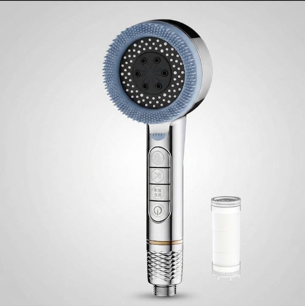 5-Mode High-Pressure Handheld Shower Head with Adjustable Holder & 59 in Hose | Thomler
