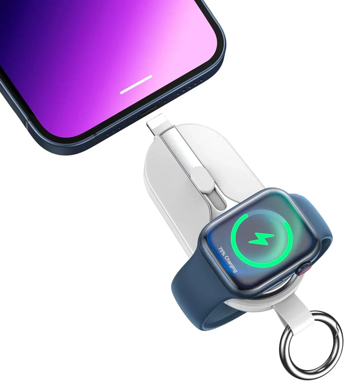 Wireless Charging Power Bank Clip 10.0 cm Portable Phone Smartwatch Charger Keychain | Thomler