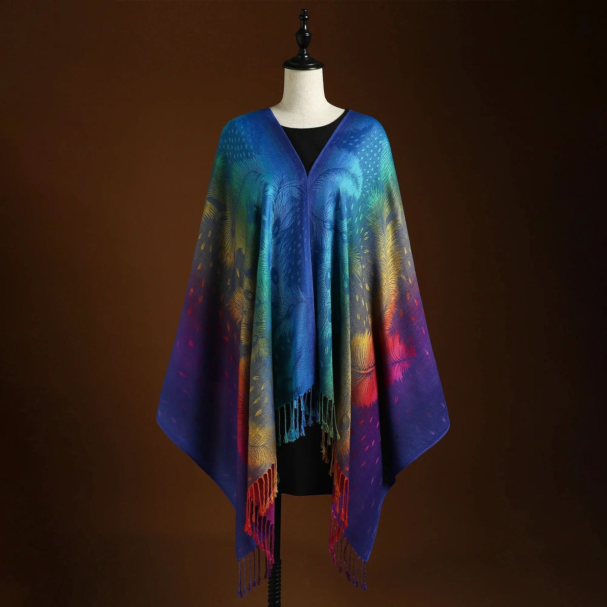 Ombré Cashmere-Blend Scarf – Sunset to Twilight Gradient Wrap for Women | Thomler