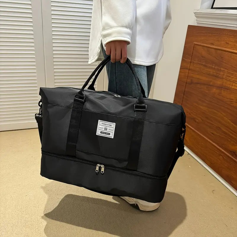 Compact Weekender Duffel Bag | Lightweight Canvas Travel Carryall with Shoulder Strap & Zipper Closure for Weekend Getaways, Gym & | Thomler