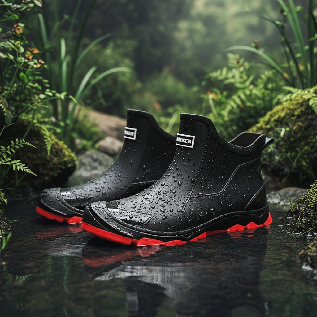 Waterproof Ankle Rain Boots with Slip-Resistant Tread for Mud, Camping & Fishing | Thomler