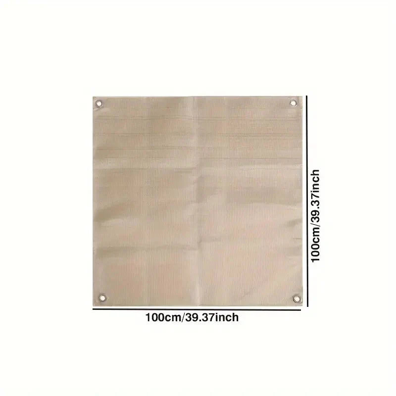 Fireproof Mat Fibreglass 80.0 cm Heat Resistant BBQ Fire Pit Deck Protector Portable Outdoor Hearth Pad | Thomler