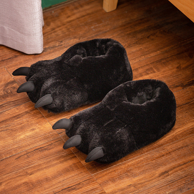 Plush Animal Paw Slippers – Soft Fluffy Claw House Shoes for Women & Men, Cozy Indoor Footwear with Cotton Lining | Thomler