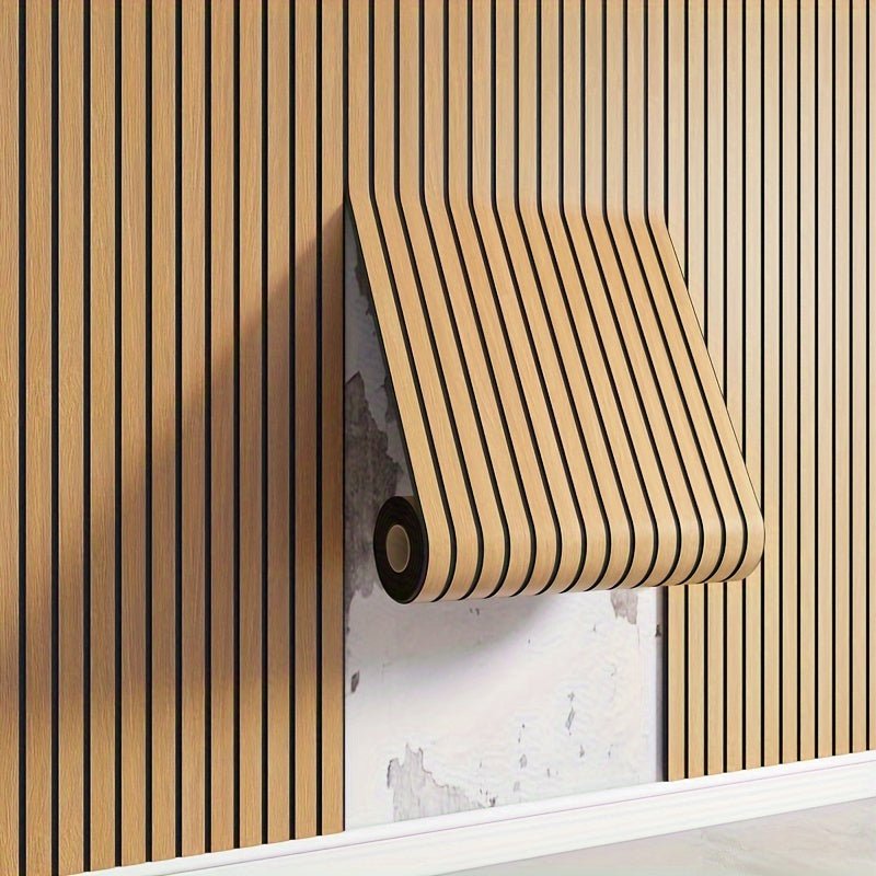 Peel-and-Stick Dimensional Faux Timber Wall Covering for Quick Room Refresh – Moisture-Proof Vinyl Paneling for Kitchens, Bathrooms & | Thomler