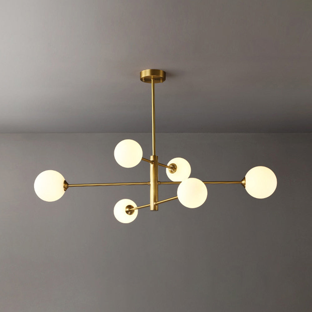 Bubble Glass Pendant Light with Metal Frame for Living Room & Bedroom – Modern Multi-Globe Chandelier for Dining Room & Entryway | Thomler