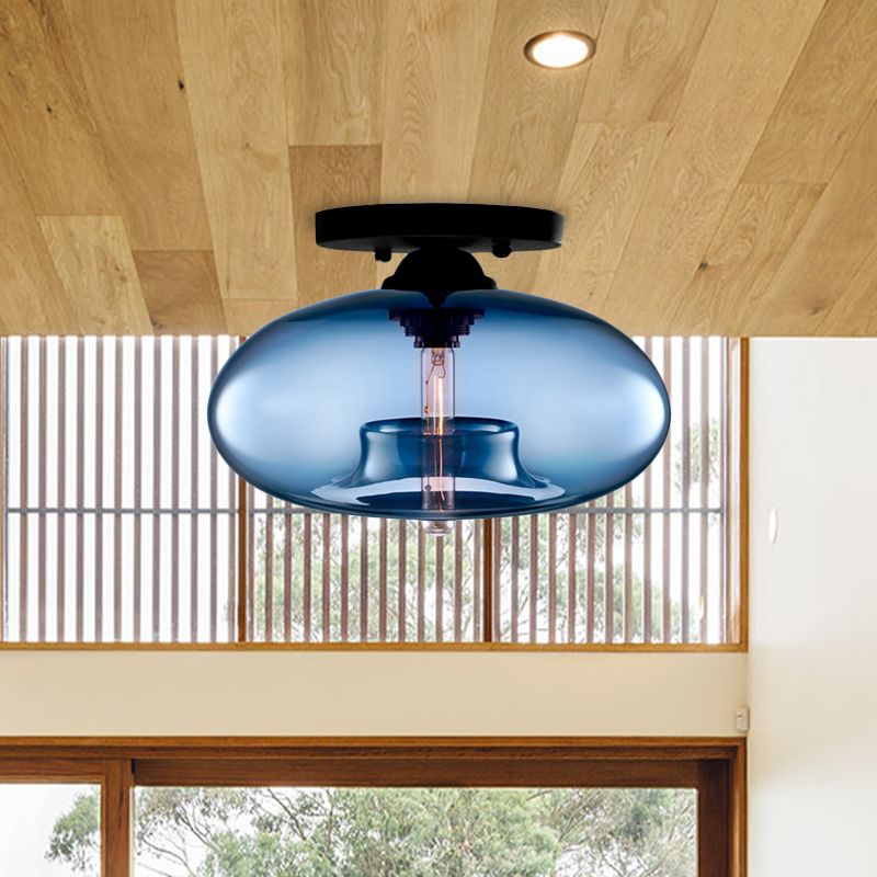 Flush Mount Ceiling Light Glass Dome E26 Indoor Living Room Bedroom Ambient Lighting Fixture Modern | Thomler
