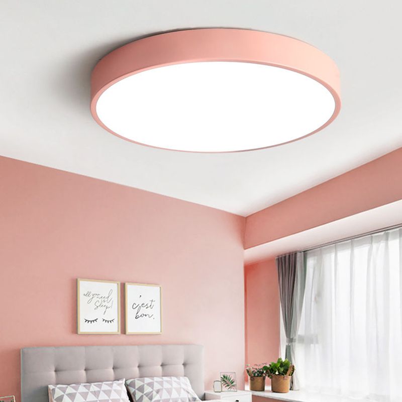 Modern Round LED Flush Mount Ceiling Light for Bedroom & Living Room – Vibrant Colors | Thomler