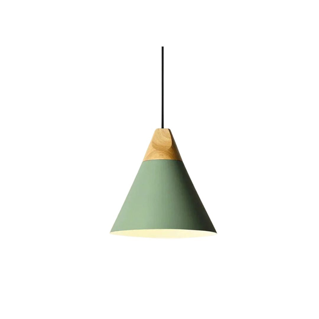 Pendant Light Wood Aluminium E27 Grey Dining Room Kitchen Island Hanging Ceiling Lamp Scandinavian Modern | Thomler