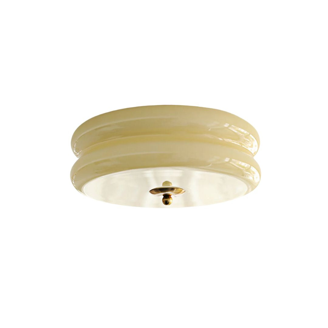 Ceiling Light Glass Metal 13.0 cm Cream Bedroom Living Room Adjustable LED Round Lamp | Thomler