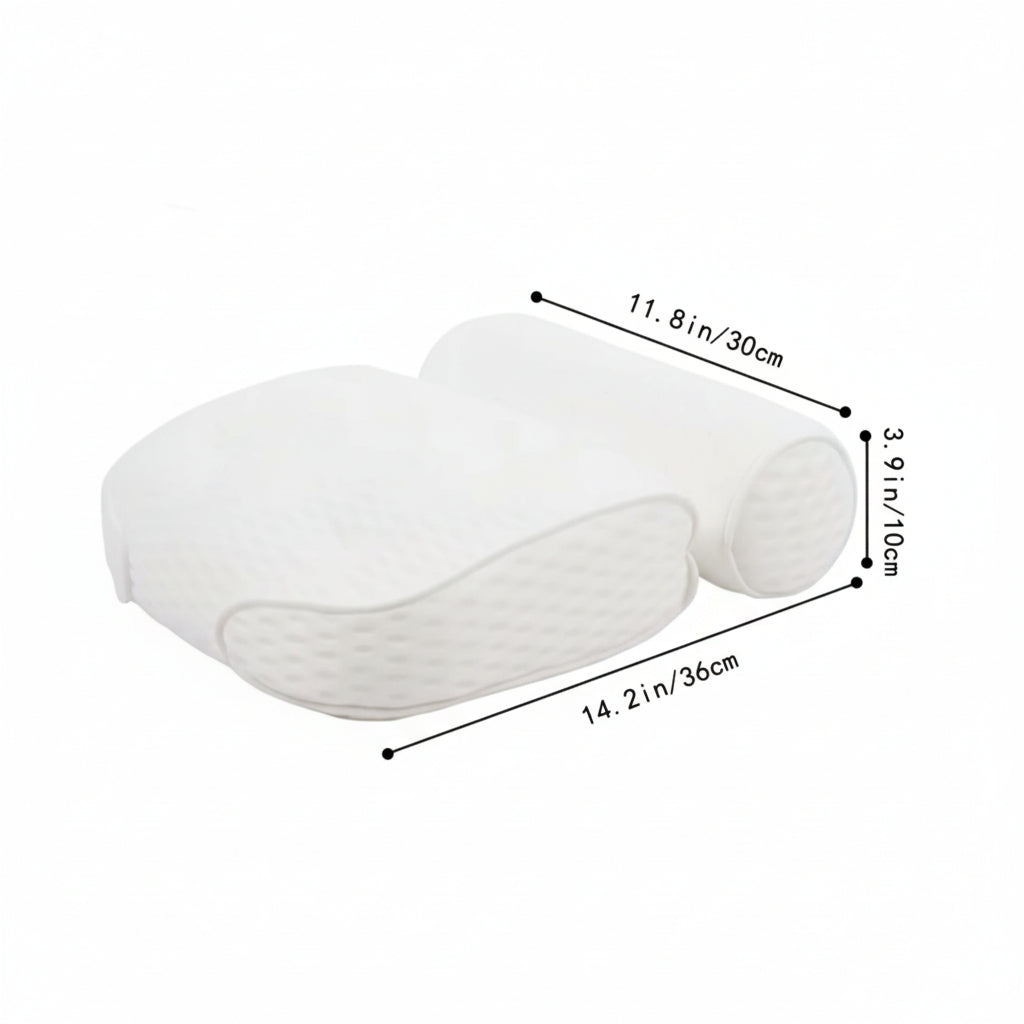 Bath Pillow 15 in x 13 in Ergonomic Neck Shoulder Support Spa Comfort Home Relaxation Cushion | Thomler