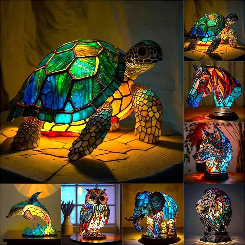Sculptural Animal Table Lamp with Soft LED Glow – 6 in Accent Light for Desk or Nightstand | Thomler