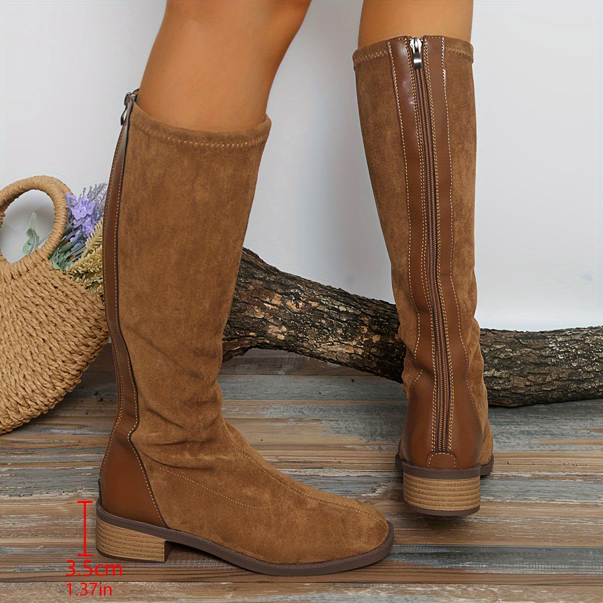 Women's Block-Heel Boots with Soft Lining – Faux Leather Western Ankle Booties for Fall & Winter | Thomler