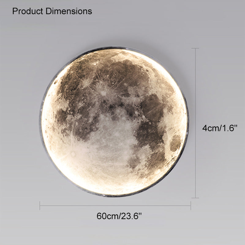 Wall Lamp PVC Moon Motif 100.0 cm LED Bedroom Living Room Dimmable Wall Sconce Ambient Lighting | Thomler