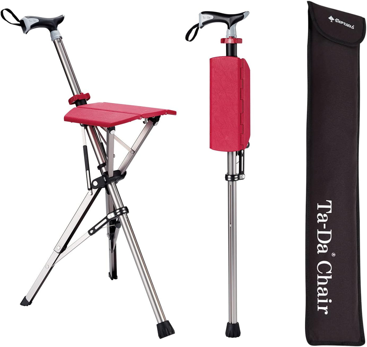 Folding Walking Stick with Built-In Seat for Hiking & Outdoor Rest Breaks | Thomler