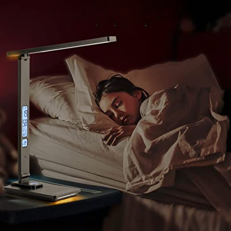 LED Desk Lamp with Wireless Charging Pad and USB Port for Home Office Workspace Task Lighting | Thomler