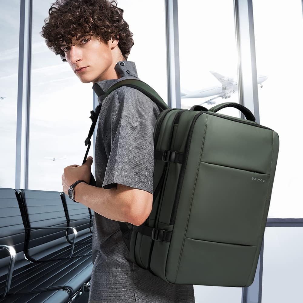 Convertible Carry-On Backpack with Laptop Compartment | Water-Resistant Travel Bag with Duffle Mode | Fits 17-Inch Laptop | Security Pocket | Thomler