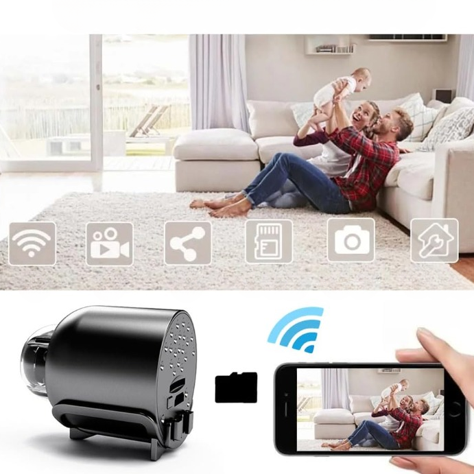 Compact HD Security Camera with Night Vision & Motion Alerts for Home, Office & Vehicle Monitoring | Thomler