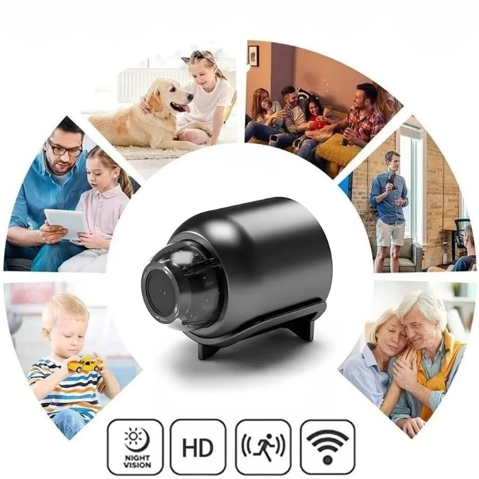 Compact HD Security Camera with Night Vision & Motion Alerts for Home, Office & Vehicle Monitoring | Thomler