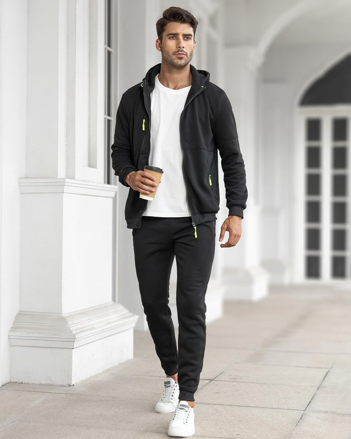 Men's Athletic Two-Piece Jogger Set with Pullover and Pants – Lightweight Breathable Tracksuit for Training, Gym & Casual Lounge Wear | Thomler