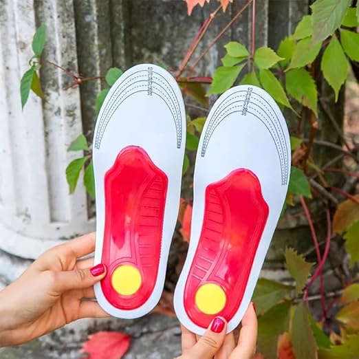Comfort Insoles with Arch Support for Flat Feet, Plantar Fasciitis Relief, Shock Absorbing Foot Cushions for All-Day Standing, Men & Women | Thomler