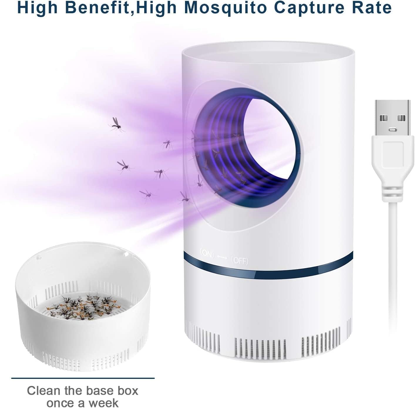 Electronic Bug Zapper Trap with UV Light and Suction Fan for Indoor and Outdoor Fly and Mosquito Control | Thomler