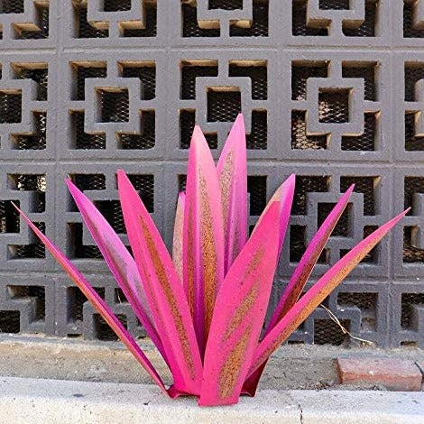 Garden Statue Metal Agave Weather Resistant Indoor Outdoor Patio Landscape Decor Rustic Sculpture Yard Accent | Thomler