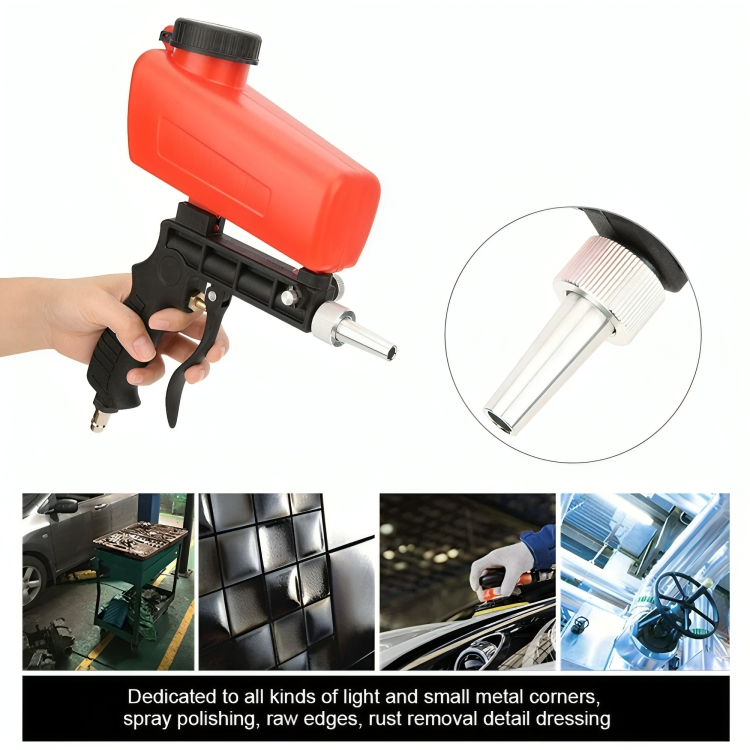 Pneumatic Sandblasting Gun Steel 6.5 mm Nozzle 632 g Metal Surface Cleaning Rust Paint Removal | Thomler