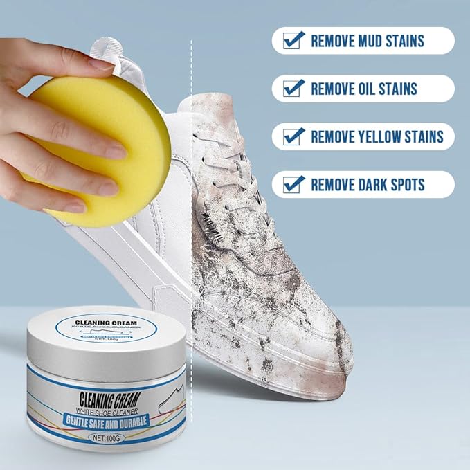 Footwear Restoration Cream for Sneakers, Leather Shoes, Boots – Deep Stain Remover for Scuffs, Dirt & Yellowing – Revitalizes All Shoe Types | Thomler