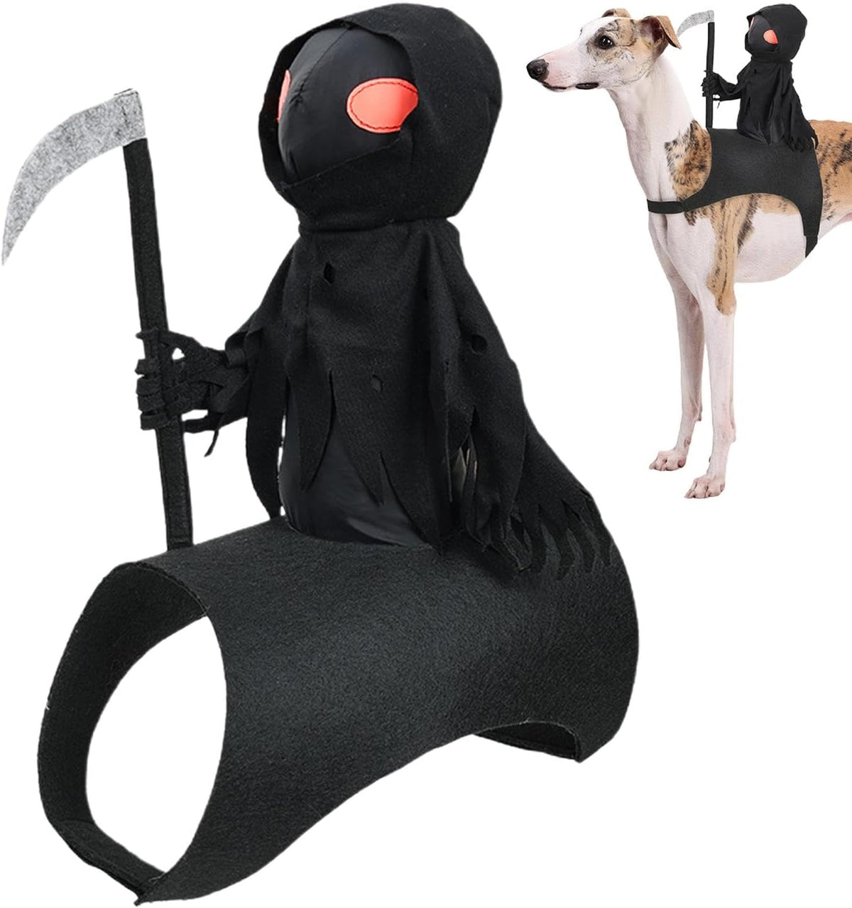 Skeleton Dog Costume for Halloween – Glow-in-the-Dark Bones Outfit for Medium & Large Breeds, Spooky Festival Wear, Pet Party Apparel | Thomler